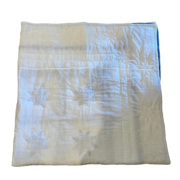 Star Quilt Hand Sewn and Machine Stitched 84" x 86" Homemade Plaid Polka Dot - Picture 7 of 16